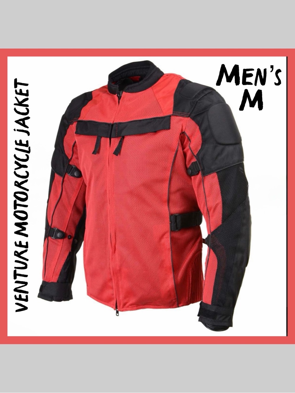 NEW Men's Leather Venture Motorcycle Jacket